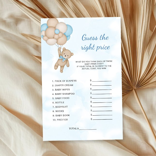 Gissa priset för teddybjörn - Baby Shower-spel (Skapare uppladdad)