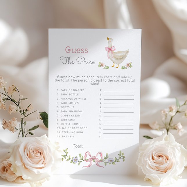 Gissa priset Goose Books baby shower-spel (Skapare uppladdad)