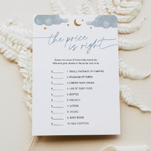 Gissa priset Twinkle Star Baby Shower-spel Inbjudningar