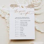 Gissa priset Twinkle Star Baby Shower-spel Inbjudningar<br><div class="desc">Twinkle Little Star-kollektionen har vattenfärgade moln och glittrande måne och stjärnor som ger kollektionen en drömlik och fantasifull känsla. Inkluderingen av både neutrala toner och blå alternativ gör den anpassningsbar för alla kön. De bohemiska elementen ger en trendig och modern touch, vilket gör den här kollektionen till ett bra val...</div>