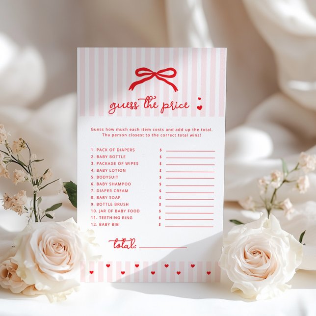 Gissa priset Valentinces röda båge baby shower (Skapare uppladdad)