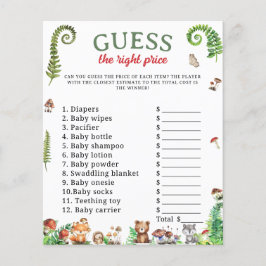 Gissa rätt pris baby shower spel