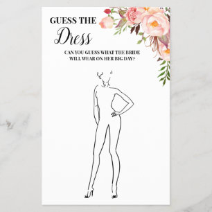 Gissa Rosa-kortet för Dress Möhippa Flygblad