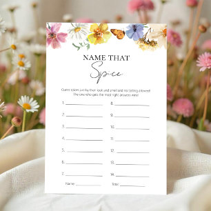 Gissa spisen Boho Möhippa Game Card Inbjudningar