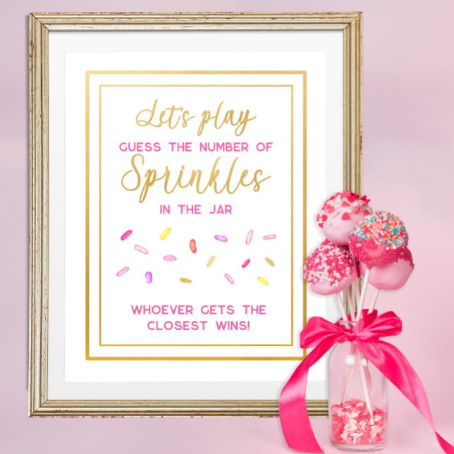 Gissa stänkdonutfestaktivitet Spel Skylt (Skapare uppladdad)