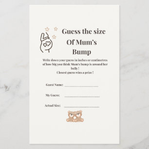 Gissa Storleka på Mamma's Bump - Twin Baby Shower  Flygblad