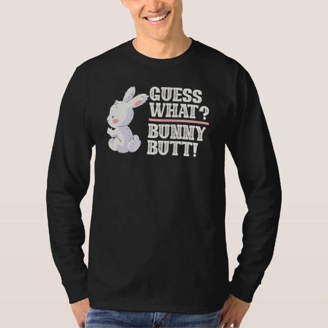 Gissa vad Bunny Butt Påsk Day Funny Rabbit Boys T Shirt (Framsida)