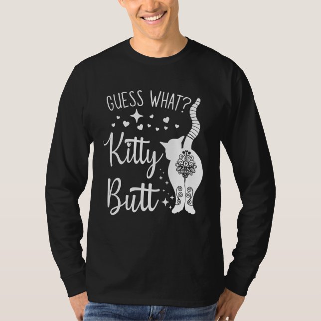 Gissa vad Butt Mandala Cat Kitten Owner är T Shirt (Framsida)