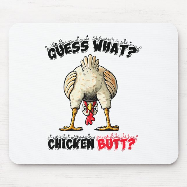 Gissa vad Chicken Butt Chicken Saker Joke Butt Hu Musmatta (Framsidan)