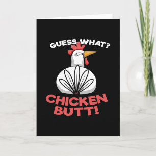 Gissa vad Chicken Butt Chickens Hen Kort