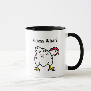 Gissa vad? Chicken Butt Funny Chicken Humor Mugg