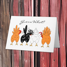 Gissa vad? Chicken Butt Funny Humor Kort