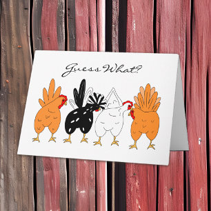Gissa vad? Chicken Butt Funny Humor Kort