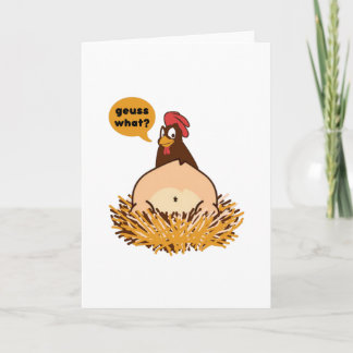 Gissa vad Chicken Butt Funny Joke Kort
