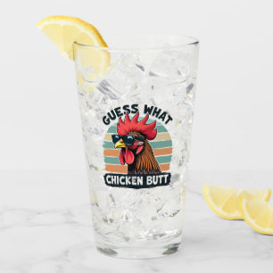Gissa vad Chicken Butt Funny Retro Tupp Glaskopp