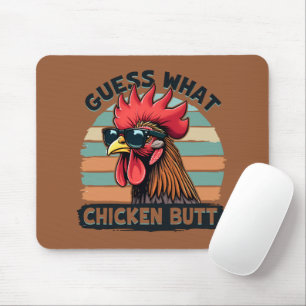 Gissa vad Chicken Butt Funny Retro Tupp Musmatta