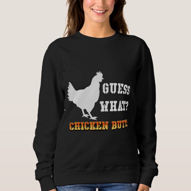 Gissa vad Chicken Butt White är T Shirt (Framsida)