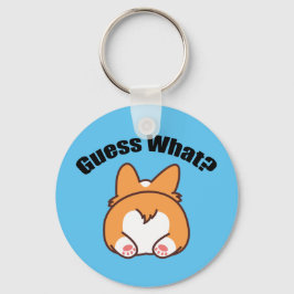 Gissa vad Corgi Butt Humor Nyckelring