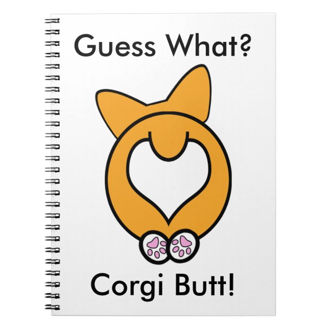 Gissa vad? Corgi-stjärt! Anteckningsbok (Framsidan)
