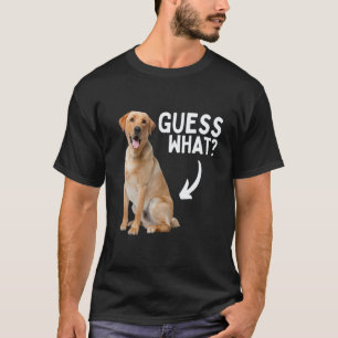 Gissa vad gul labb svans! Rolig Labrador Retriever T Shirt