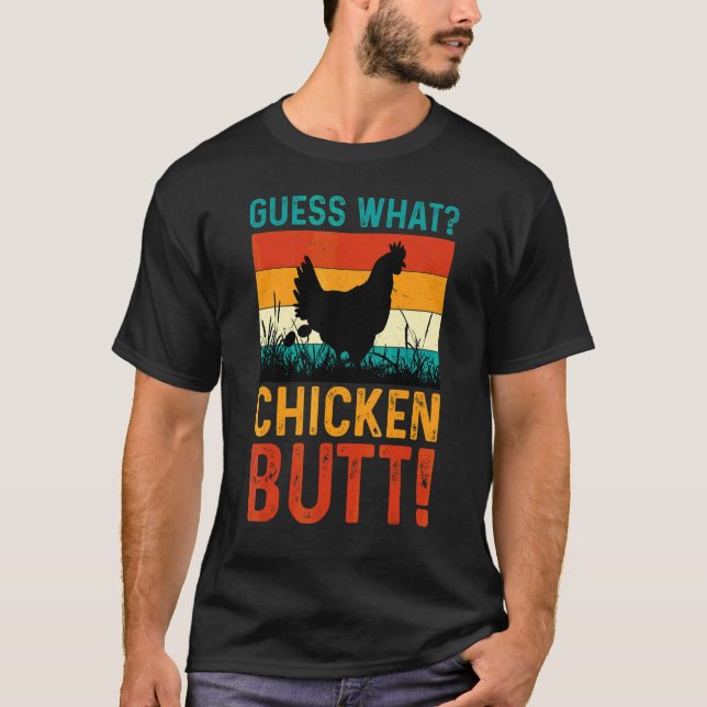 Gissa Vad Höns Klyka Vit T Shirt (Framsida)
