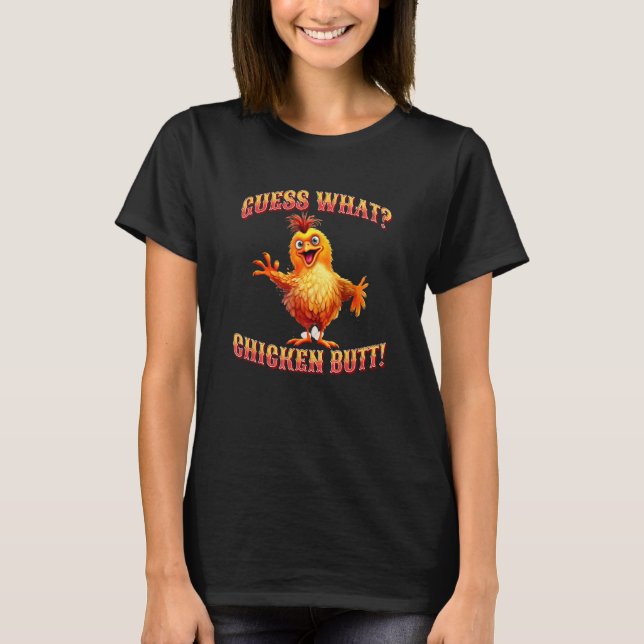 Gissa Vad Hönsfjäder älskar Pickar Japp Jag Pratar T Shirt (Framsida)