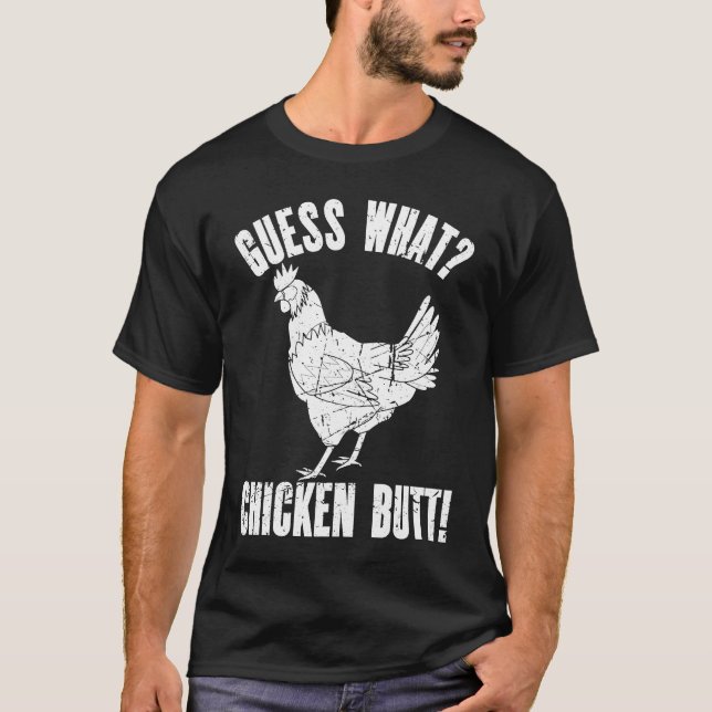 Gissa Vad Hönsfjäder Förfärad Höns 3 T Shirt (Framsida)
