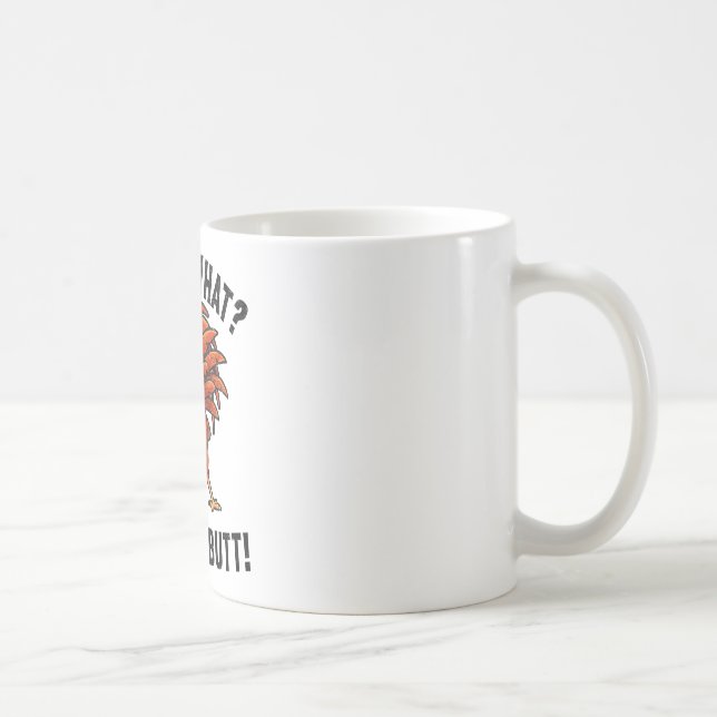 Gissa Vad Hönsfjäder Funny Tupp  Kaffemugg (Höger)