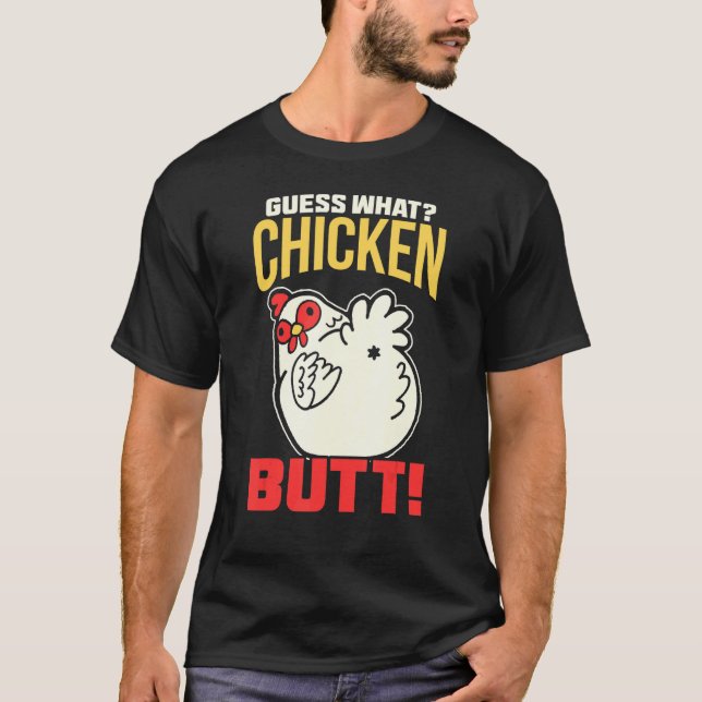 Gissa Vad Hönsfötter! Kyckling T Shirt (Framsida)