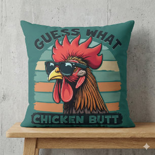 Gissa Vad Hönsfötter Rolig Retro Tupp Kudde