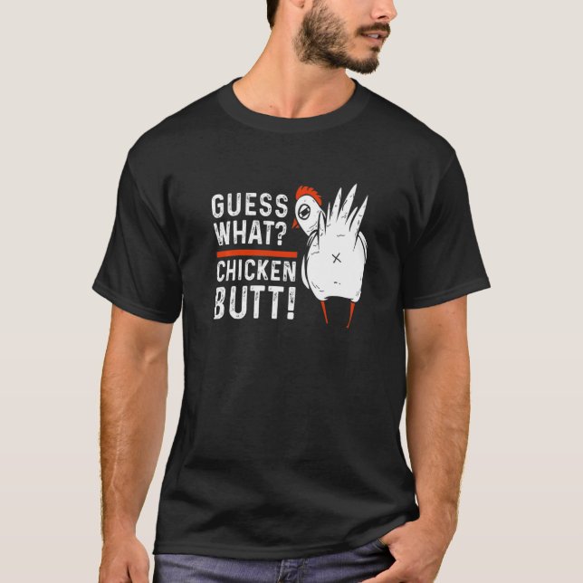 Gissa Vad Hönsfötter  Vit Kyckling Kyckling T Shirt (Framsida)