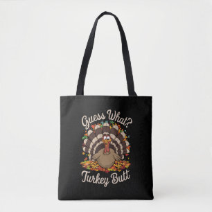 Gissa Vad Kalkon Butt Roligt Thanksgiving Tygkasse