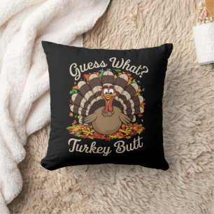Gissa Vad Kalkon Rumpa Rolig Thanksgiving Kudde