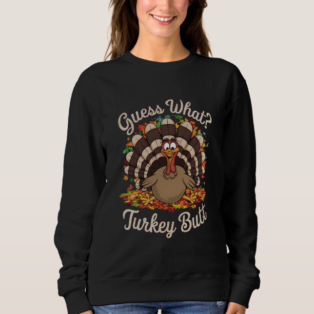 Gissa Vad Kalkon Rumpa Rolig Thanksgiving  T Shirt (Framsida)