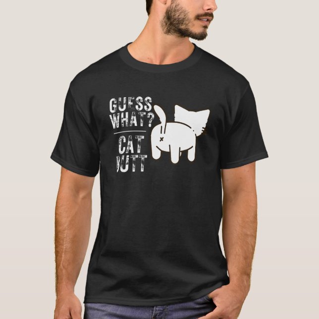 Gissa Vad Katt Kattägare T Shirt (Framsida)