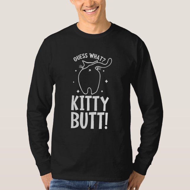 Gissa vad Kattunge Butt - Funny Cat Lover - Kitten T Shirt (Framsida)