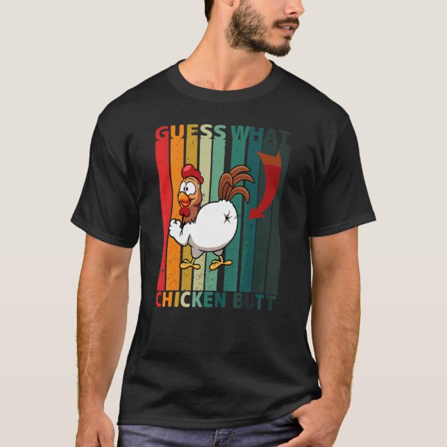 Gissa vad knapp retro-joke ska göra t shirt (Framsida)