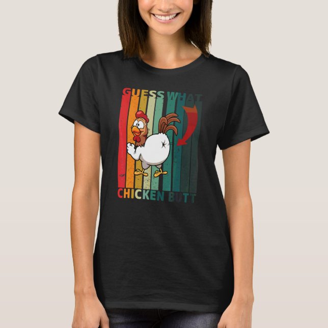 Gissa vad knapp retro-joke ska göra t shirt (Framsida)
