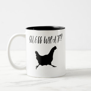Gissa vad? KycklingButt, Chicken Älskare Två-Tonad Mugg