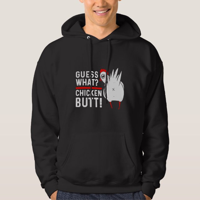 Gissa vad kycklingknapp 4 hoodie (Framsida)