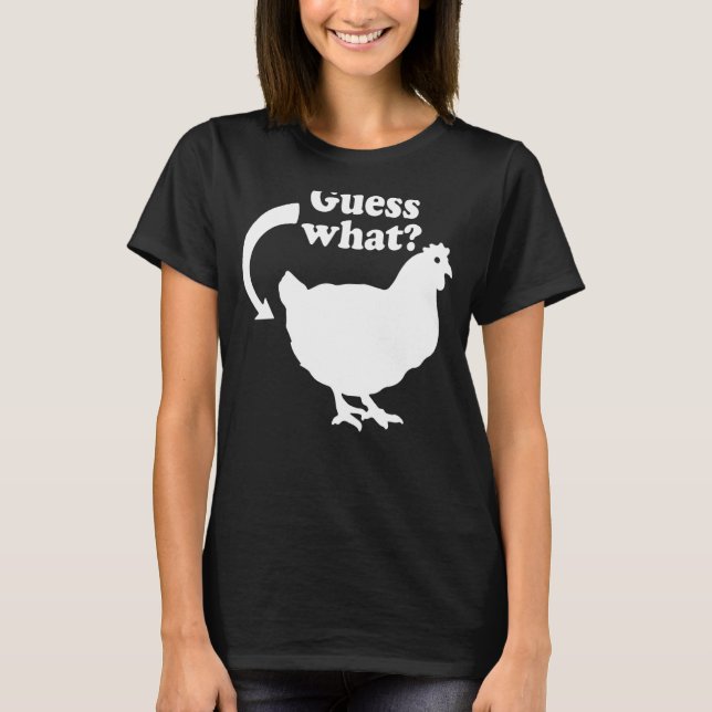 Gissa vad kycklingknapp är t shirt (Framsida)
