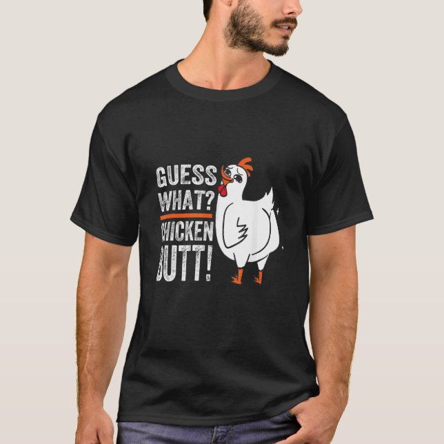 Gissa vad kycklingknapp är t shirt (Framsida)