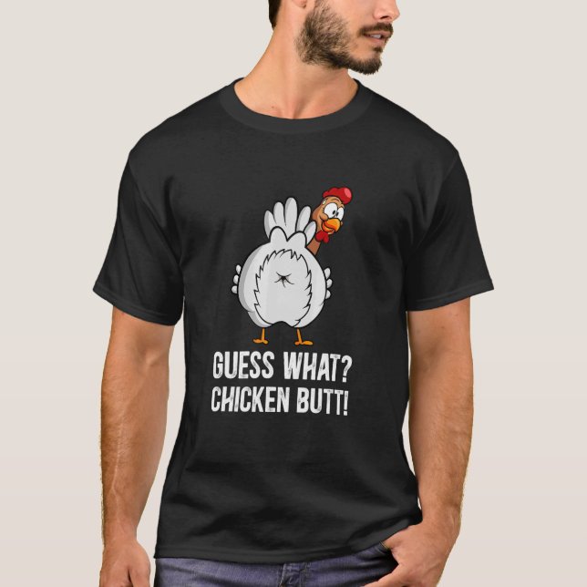 Gissa vad kycklingknapp är t shirt (Framsida)