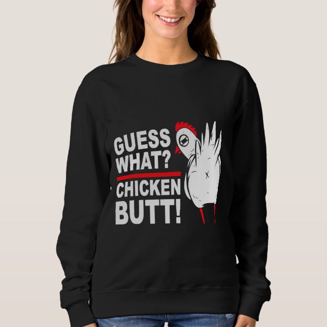 Gissa vad kycklingknapp säger t shirt (Framsida)