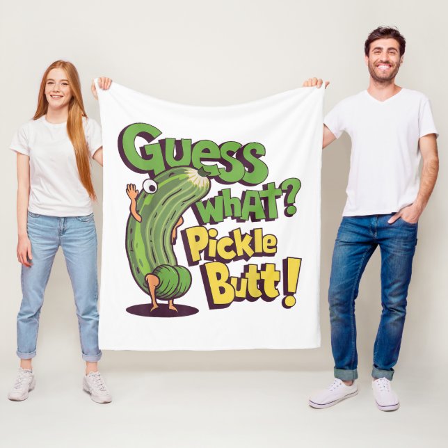 Gissa vad_ Pickle Butt! Rolig Gurka Fleecefilt (På plats)