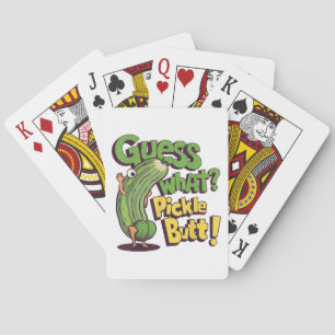 Gissa vad_ Pickle rumpa! Rolig Gurka Casinokort