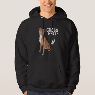 Gissa vad Pitbull Rumpa! Rolig Pittie Ägare Älskar Hoodie