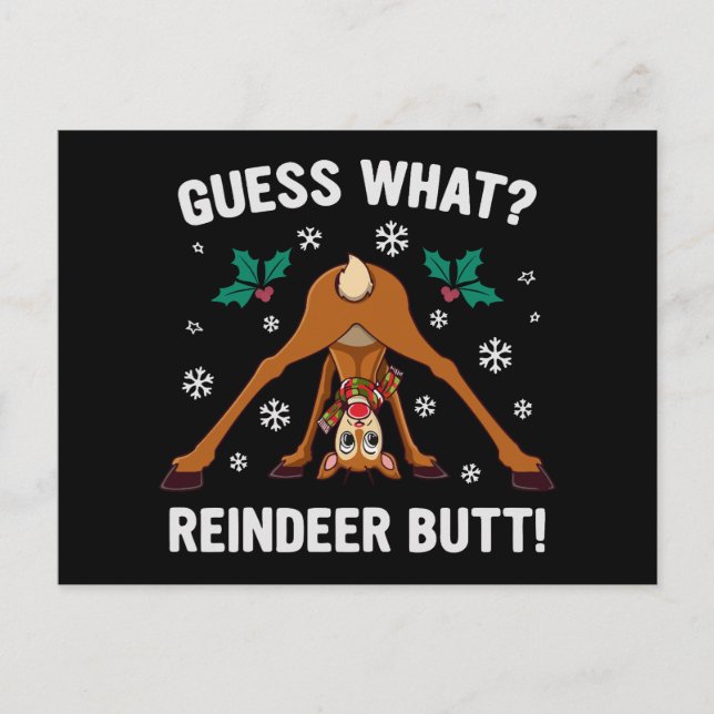 Gissa Vad Ren Jul Joke Helg Vykort (Framsida)