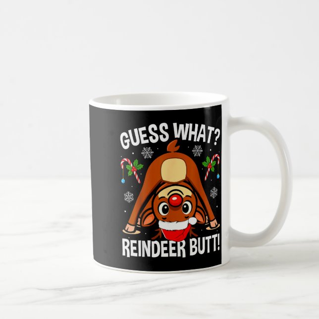 Gissa Vad Ren Tönt Jul Tomte Roligt Jul Kaffemugg (Höger)