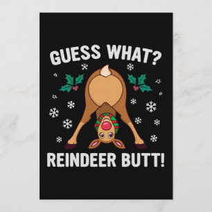 Gissa Vad Rensdyr Bak Jul Gåva Skämt Inbjudningar